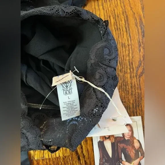 Free People x Take HAH
Bow Reversible Bodysuit in
Black size Large - Picture 11 of 12